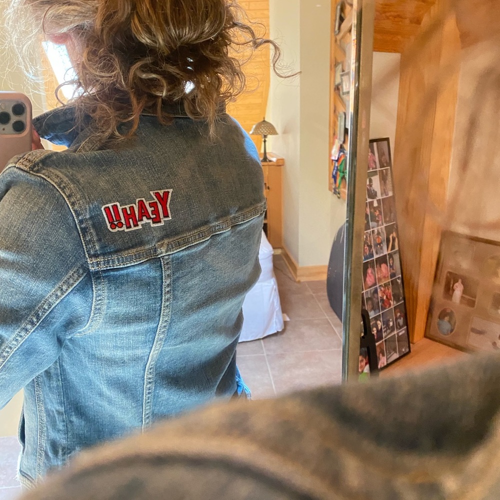 Sneak peak patched Jean jacket